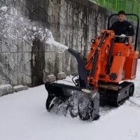 Small garden tractor loader backhoe with seats